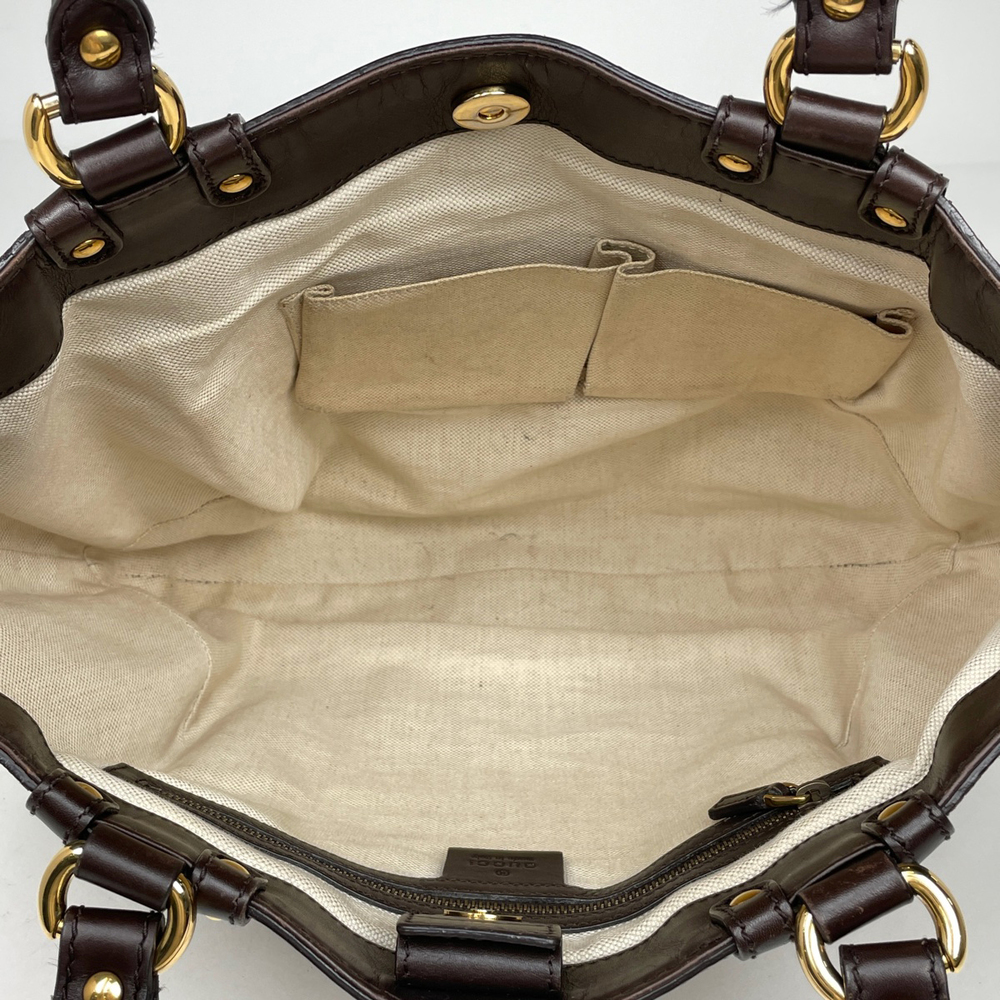 Gucci Gg Pattern Interlocking G Studded Canvas To… - image 8